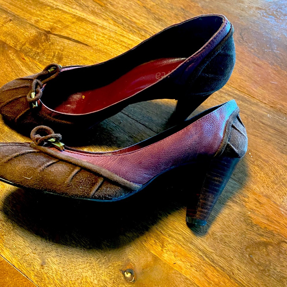 Brown suede 3 inch heel from Brazil